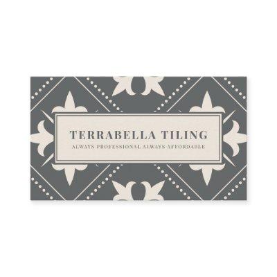 Geometric Charcoal Gray Cream Tiling Tiler Busines