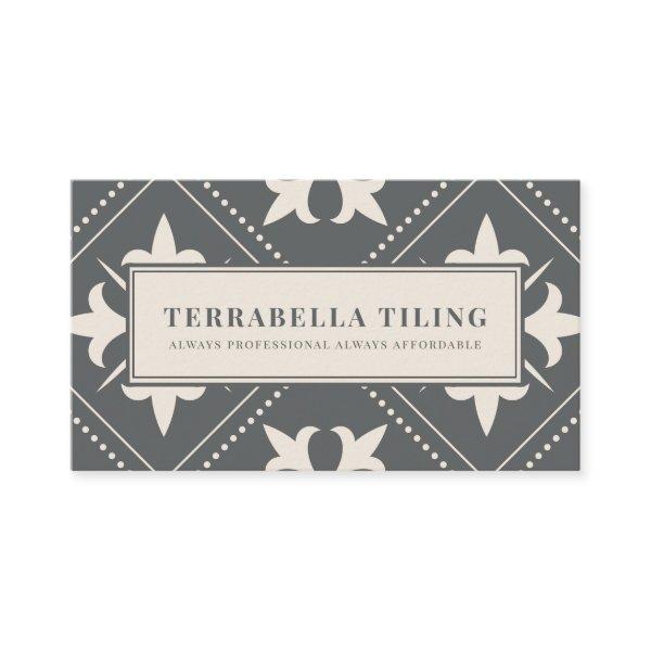 Geometric Charcoal Gray Cream Tiling Tiler Busines