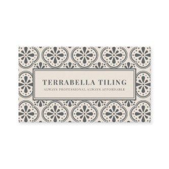 Geometric Charcoal Gray Cream Tiling Tiler Busines