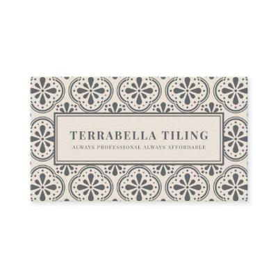 Geometric Charcoal Gray Cream Tiling Tiler Busines