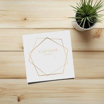 Geometric gold earring holder