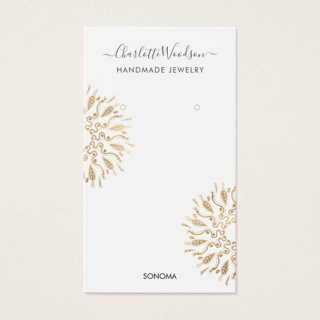 Geometric Gold Foil Earring Display Card