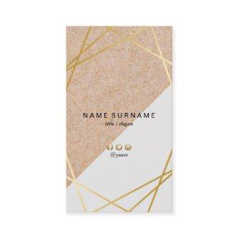 Geometric Gold Kraft Print Lt Pastel Grey Vertical