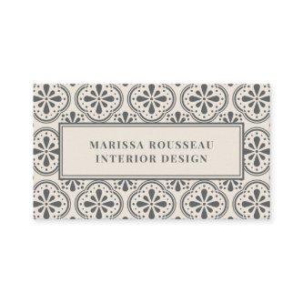 Geometric Gray Cream Pattern Interior Designer
