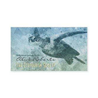 Geometric Green Sea Turtle | Ecology Guides
