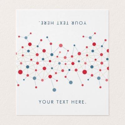 Geometric lines and dots pattern in red and blue