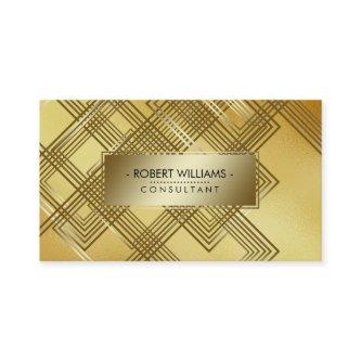 Geometric Modern Gold Faux Yellow Glass Glitter
