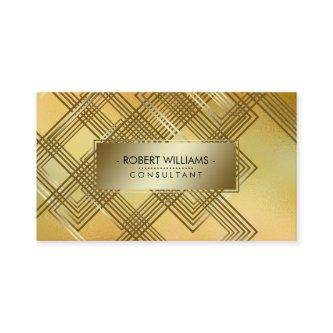 Geometric Modern Gold Faux Yellow Glass Glitter