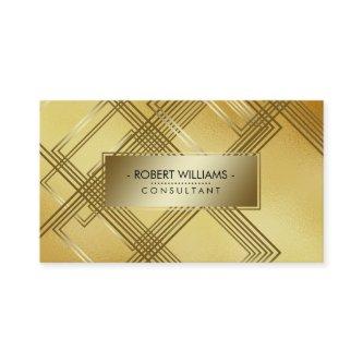 Geometric Modern Gold Faux Yellow Glass Glitter
