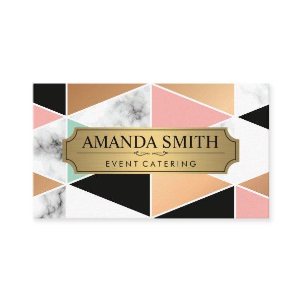Geometric Modern Pattern | Marble | Gold Metal