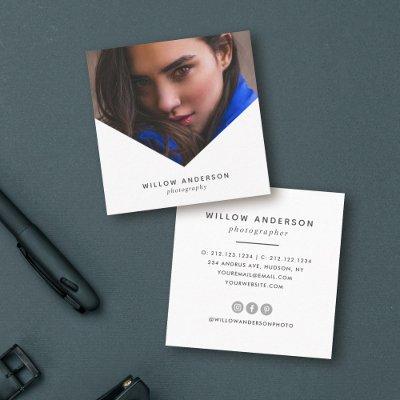 Geometric | Modern Triangle Overlay Photography Square