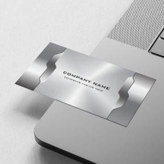 Geometric Silver Gray Metallic Texture