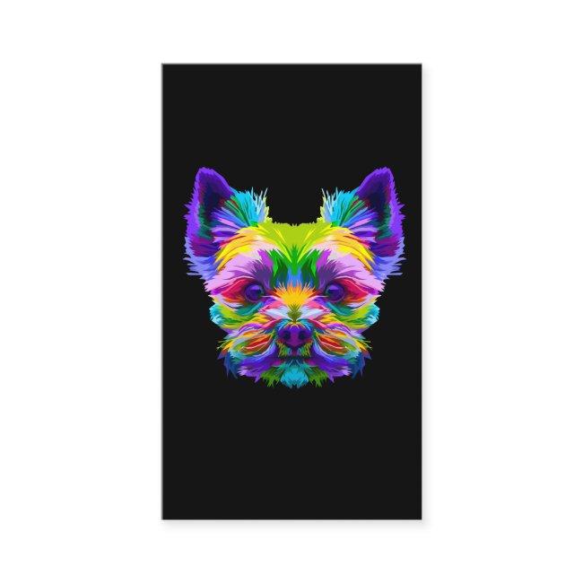 Geometric Yorkshire Terrier Yorkie Art Animal Love