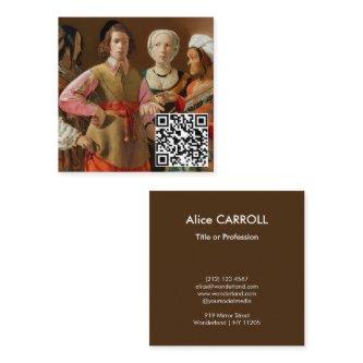 Georges de la Tour - The Fortune Teller - QR Code Square