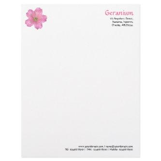 Geranium Letterhead