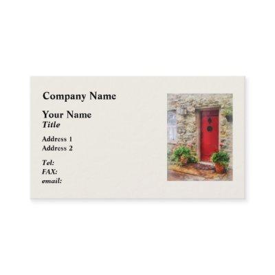 Geraniums by Red Door
