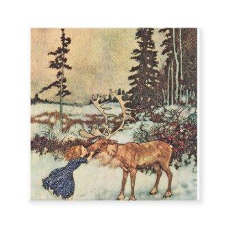 Gerda And The Reindeer - Edmund Dulac Square