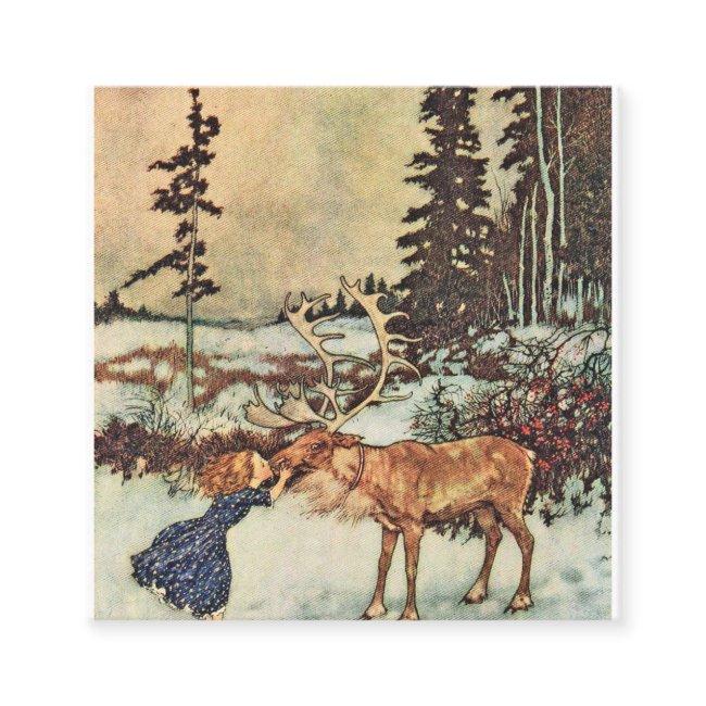 Gerda And The Reindeer - Edmund Dulac Square