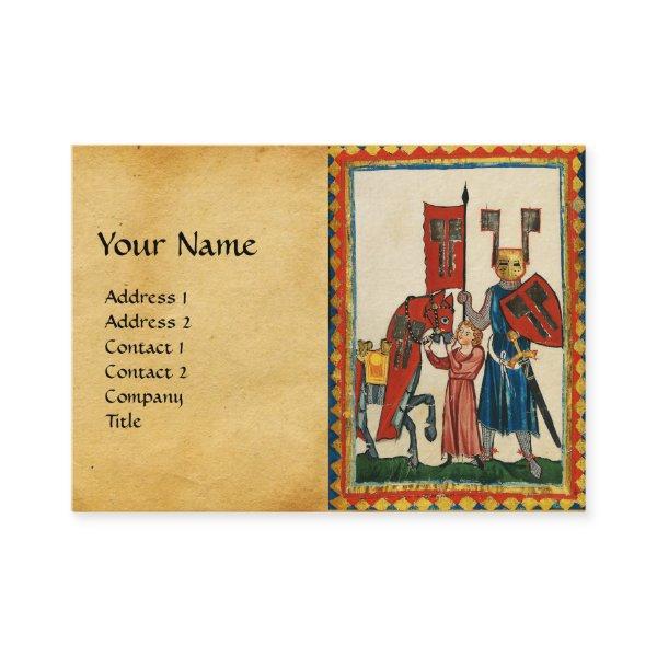 GERMAN POET AS TEUTONIC KNIGHT MEDIEVAL MINIATURE