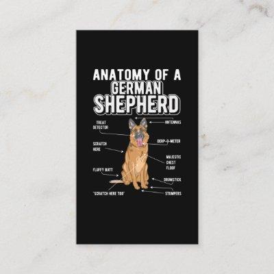 German Shepherd Anatomy Funny Dog