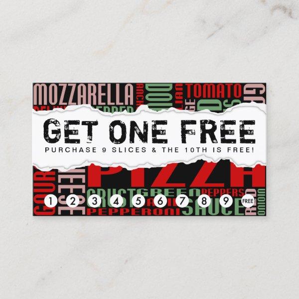 get one free PIZZA SLICE Loyalty Card