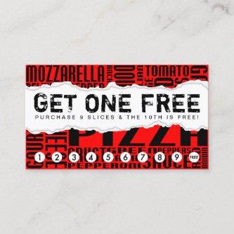 get one free SLICE OF PIZZA Loyalty Card