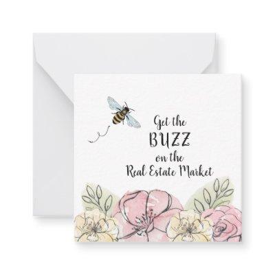 Get the Buzz on the Market Real Estate Note Card