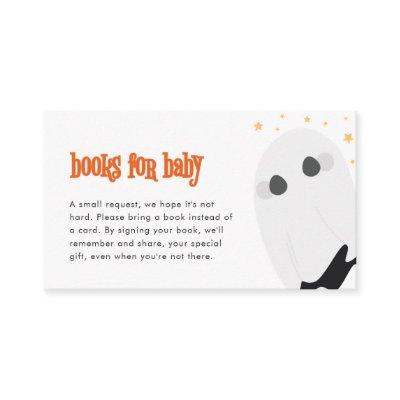 Ghost Halloween Baby Shower Books for Baby Card