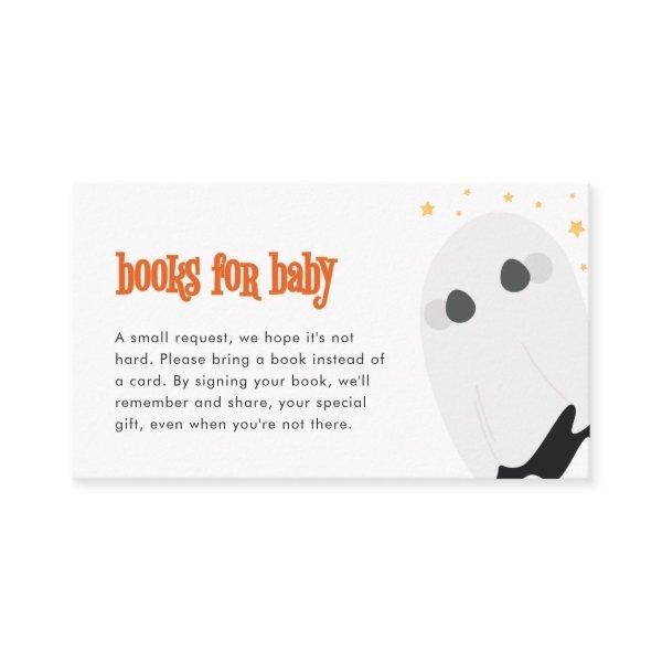 Ghost Halloween Baby Shower Books for Baby Card