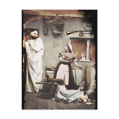Ghosty Jack-o-lantern Film Holiday Postcard