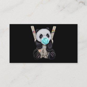 Giant Panda in Baby Carrier with Bubble Gum