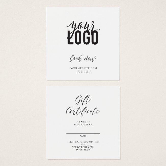 Gift Certificate and