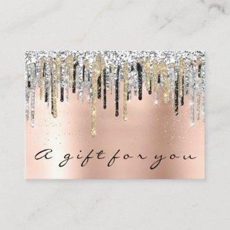 Gift Certificate Beauty Shop Hair Nails Rose Gold