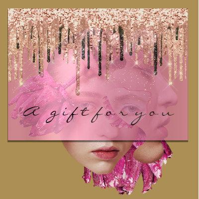 Gift Certificate Beauty Studio Hairstylist Pink