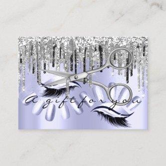 Gift Certificate Hair Stylist Nail Silver Scissors