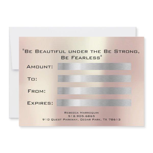Gift Certificate Pink Blush Lash Beauty Makeup