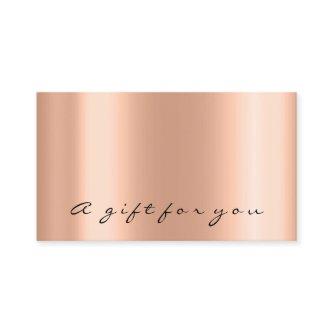 Gift Certificate Rose Gold Metal Elegant Minimalis