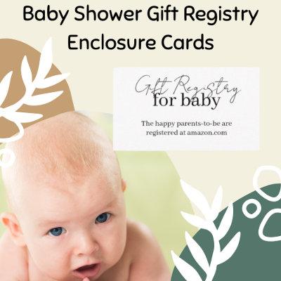 Gift Registry for baby, Baby Shower Insert