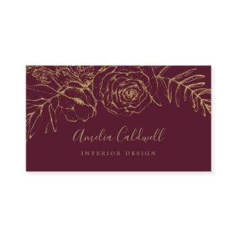 Gilded Floral | Burgundy and Gold