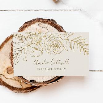 Gilded Floral | Cream and Gold