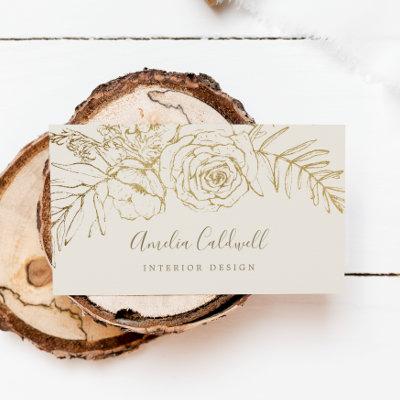 Gilded Floral | Cream and Gold
