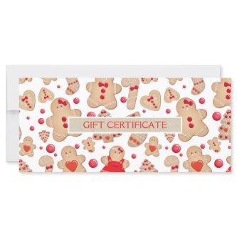 Gingerbread Man Baked Cookies Gift Certificate