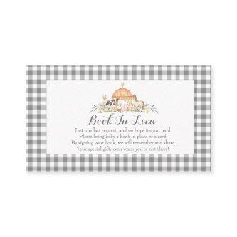 Gingham farm baby shower invitation About to pop C