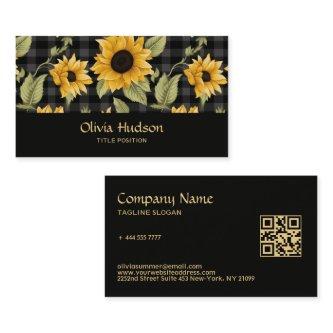 Gingham Sunflowers Pattern