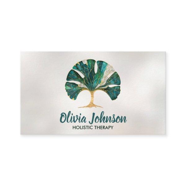 Gingko Leaf Tree - Emerald Marble and Gold
