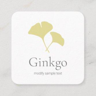 Ginkgo Leaf Logo Square