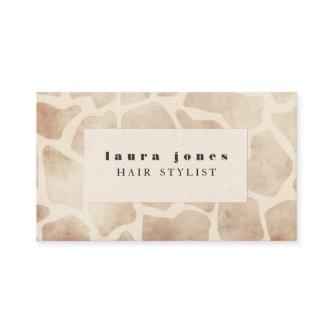 Giraffe Animal Print Pattern Hair Stylist Template