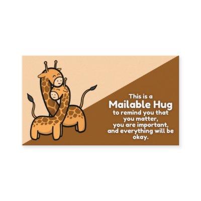 Giraffe Mailable Hug Insert Cards