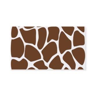 Giraffe Print Pattern in Dark Brown.
