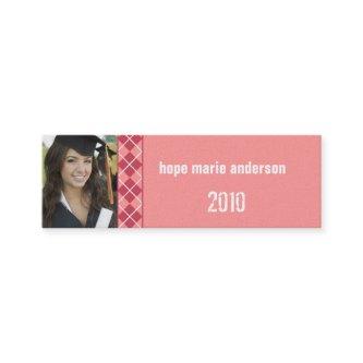 Girly Argyle Senior Pictures Senior Profile Card